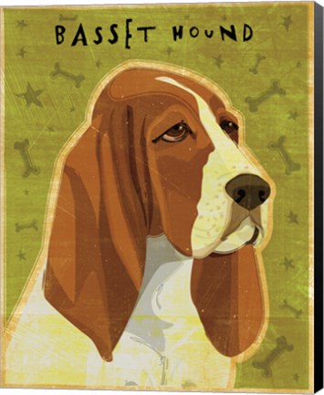 Framed Basset Hound Print