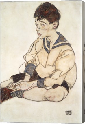 Framed Portrait Of Paul Erdmann In A Sailor Suit Print