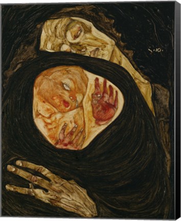 Framed Dead Mother, 1910 Print