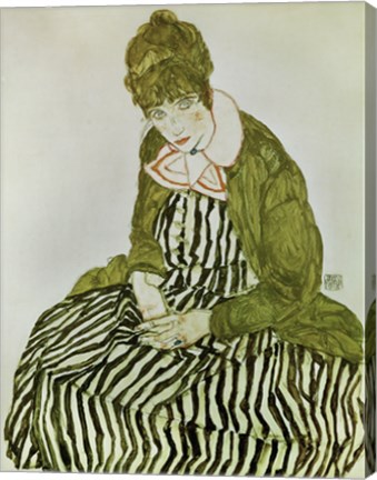 Framed Edith Schiele Seated, 1915 Print