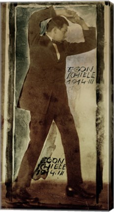 Framed Egon Schiele With Raised Arms, 1914 Print