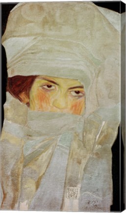 Framed Artist&#39;S Sister Melanie With Silver-Colored Scarves, 1908 Print