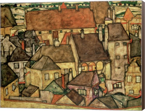 Framed Yellow City, 1914 Print