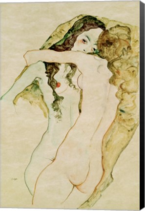 Framed Zwei Frauen In Umarmung [Two Women Embracing], 1911 Print