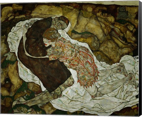 Framed Death And The Maiden, 1915 Print