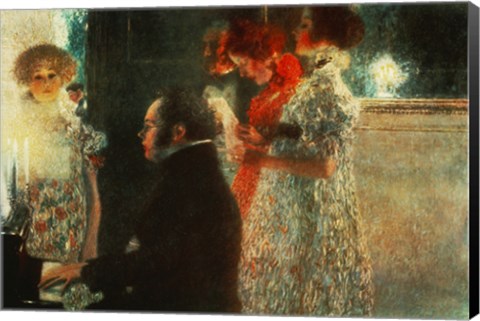 Framed Schubert At The Piano, 1899 Print