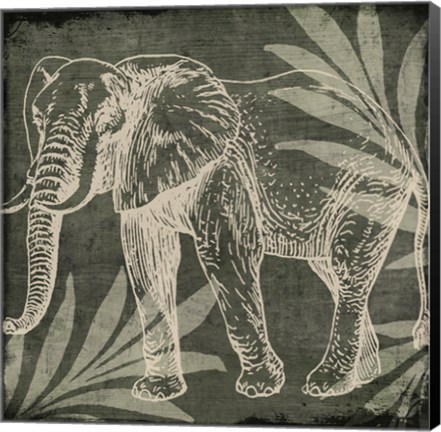 Framed Elephant 1 Print