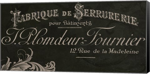 Framed Signes Francais VII Print