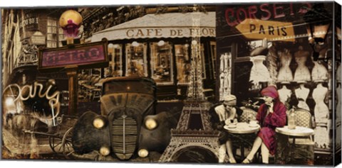 Framed Streets of Paris I Print