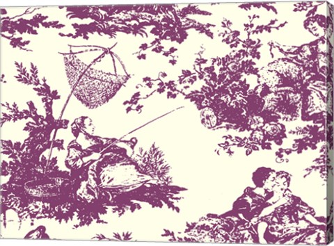 Framed Toile Fabrics VII Print