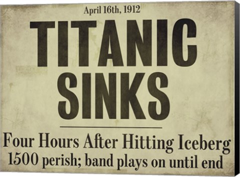 Framed Titanic Print