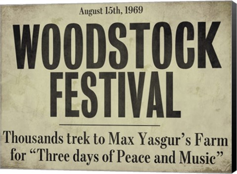 Framed Woodstock Print