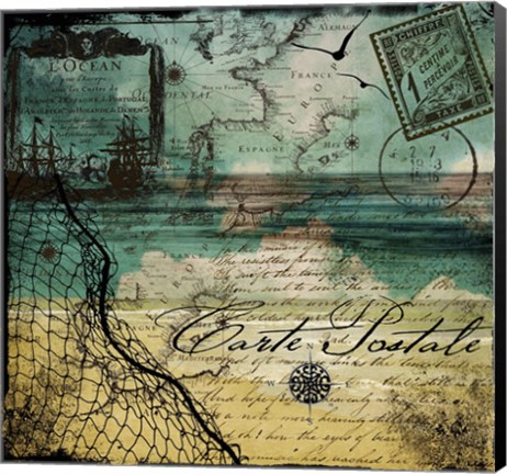 Framed Ocean Clouds I Print