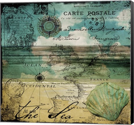 Framed Ocean Clouds II Print