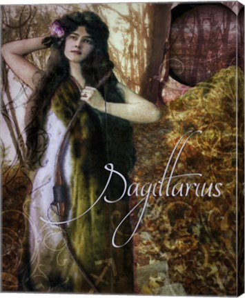 Framed Art Nouveau Zodiac Sagittarius Print