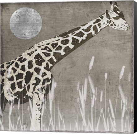Framed Moon Giraffe Print