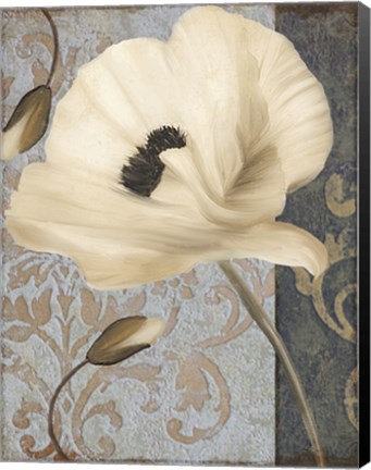 Framed Poppy Brocade II Print