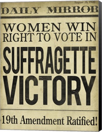 Framed Women&#39;s Right to Vote Print