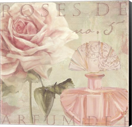 Framed Parfum de Roses I Print