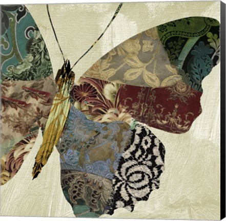 Framed Butterfly Brocade II Print