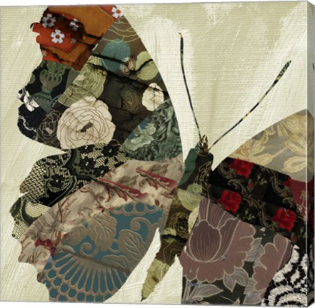 Framed Butterfly Brocade III Print