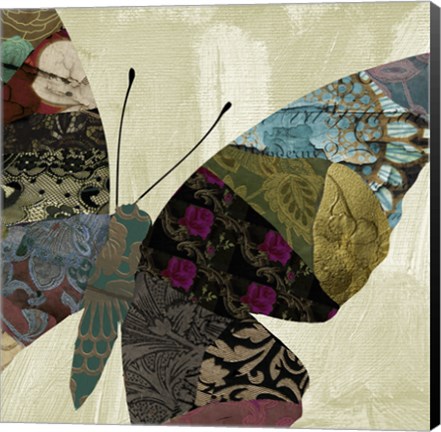 Framed Butterfly Brocade IV Print