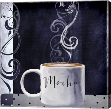 Framed Cafe Blue III Print