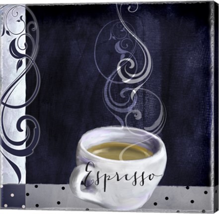 Framed Cafe Blue IV Print