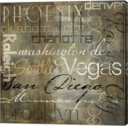 Framed Cities of the World II Print