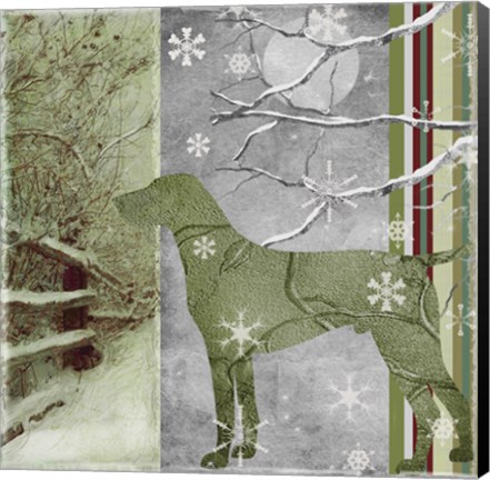 Framed Country Christmas Dog Print