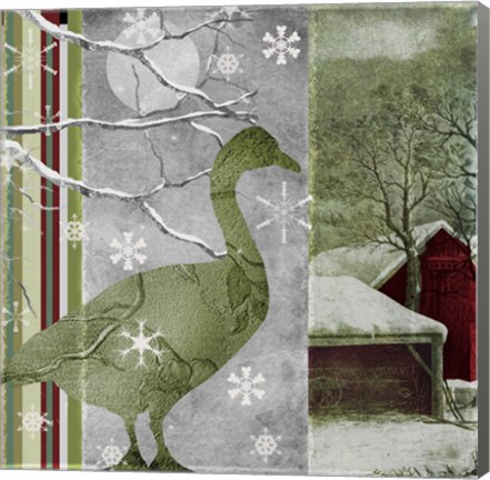 Framed Country Christmas Duck Print