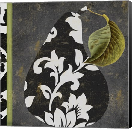 Framed Decorative Pear II Print