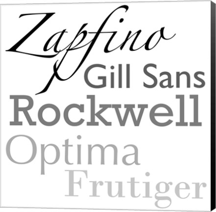 Framed Just My Type I Print