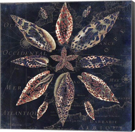 Framed Maritime Blues VII Print