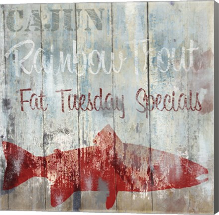 Framed New Orleans Seafood III Print