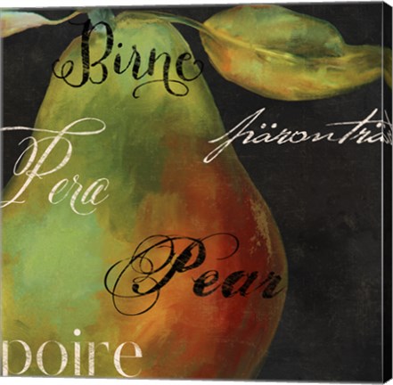 Framed Painted Pear I Print