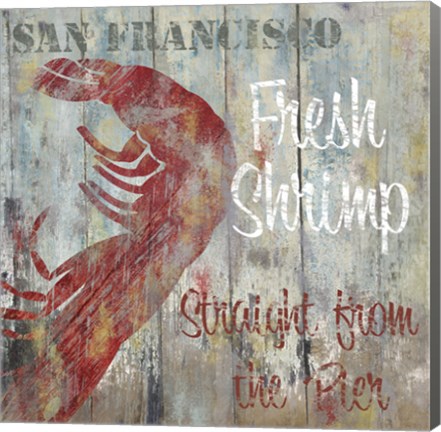 Framed Resturant Seafood I Print