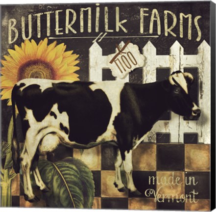 Framed Vermont Farms II Print