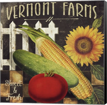 Framed Vermont Farms VII Print