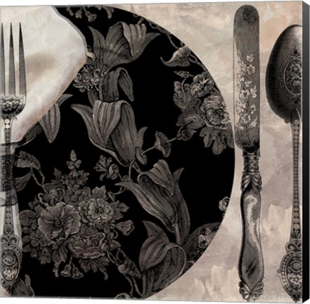 Framed Victorian Table I Print
