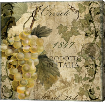 Framed Vino Italiano IV Print