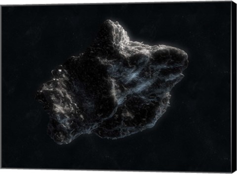 Framed Asteroid in Space Print