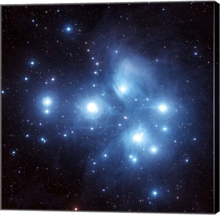 Framed Pleiades Star Cluster Print