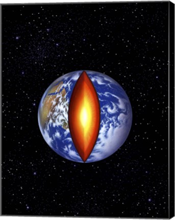 Framed Earth&#39;s Core Print