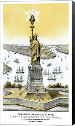 Framed Statue of Liberty Print