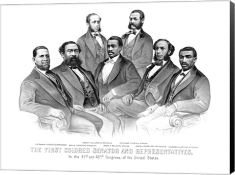 Framed First African American Senator and Representatives Print