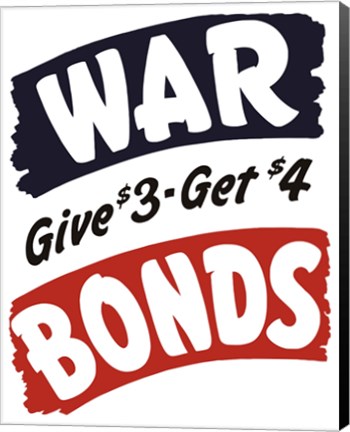 Framed World War II Bonds Print