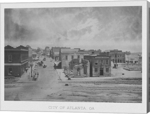 Framed Atlanta, Georgia 1863 Print