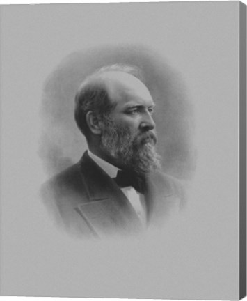 Framed President James Garfield Print