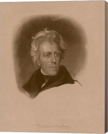 Framed President Andrew Jackson Print